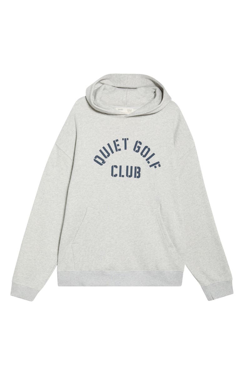Quiet Golf Stencil Logo Cashmere Hoodie, Alternate, color, Ash