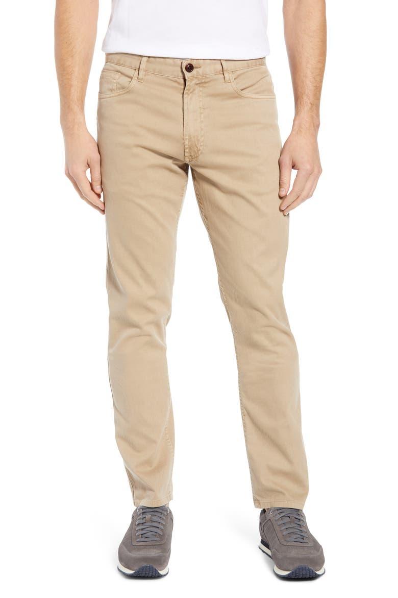 Comfort Twill Straight Leg Five-Pocket Pants, Main, color, KHAKI