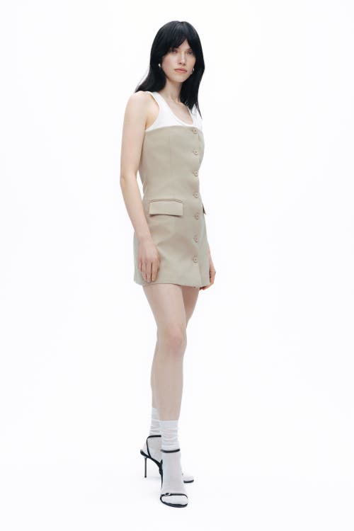 Nocturne Strapless Mini Dress In Beige