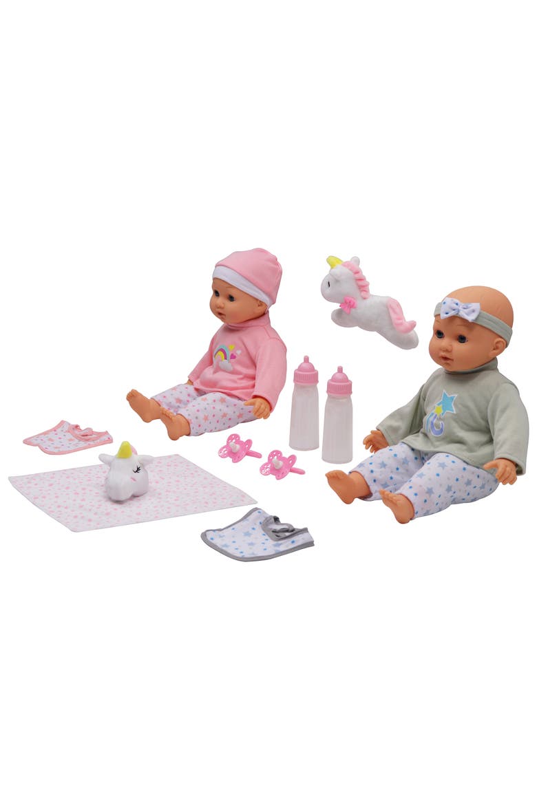14 Inch Twins Baby Doll Set, Alternate, color, Multicolored
