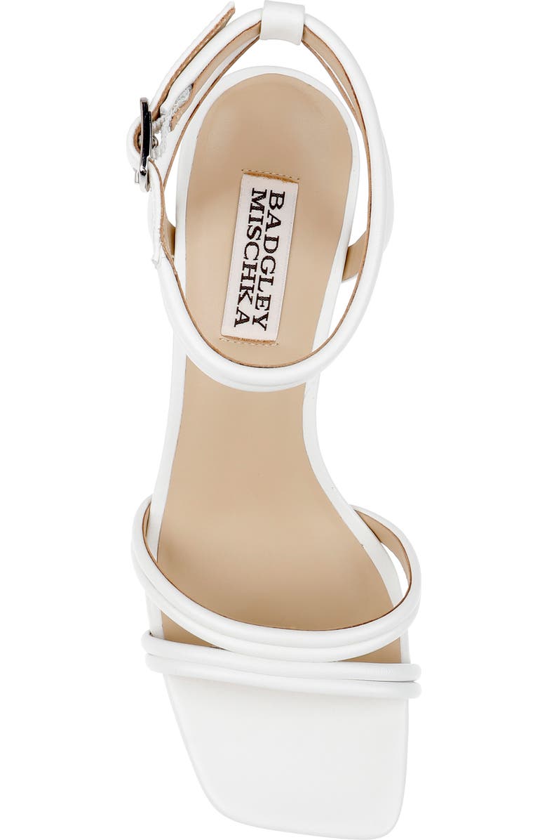 Badgley Mischka Collection Belen Ankle Strap Sandal, Alternate, color, White Leather