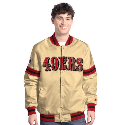 Men's Starter  Gold San Francisco 49ers Scout Full-Snap Varsity Jacket