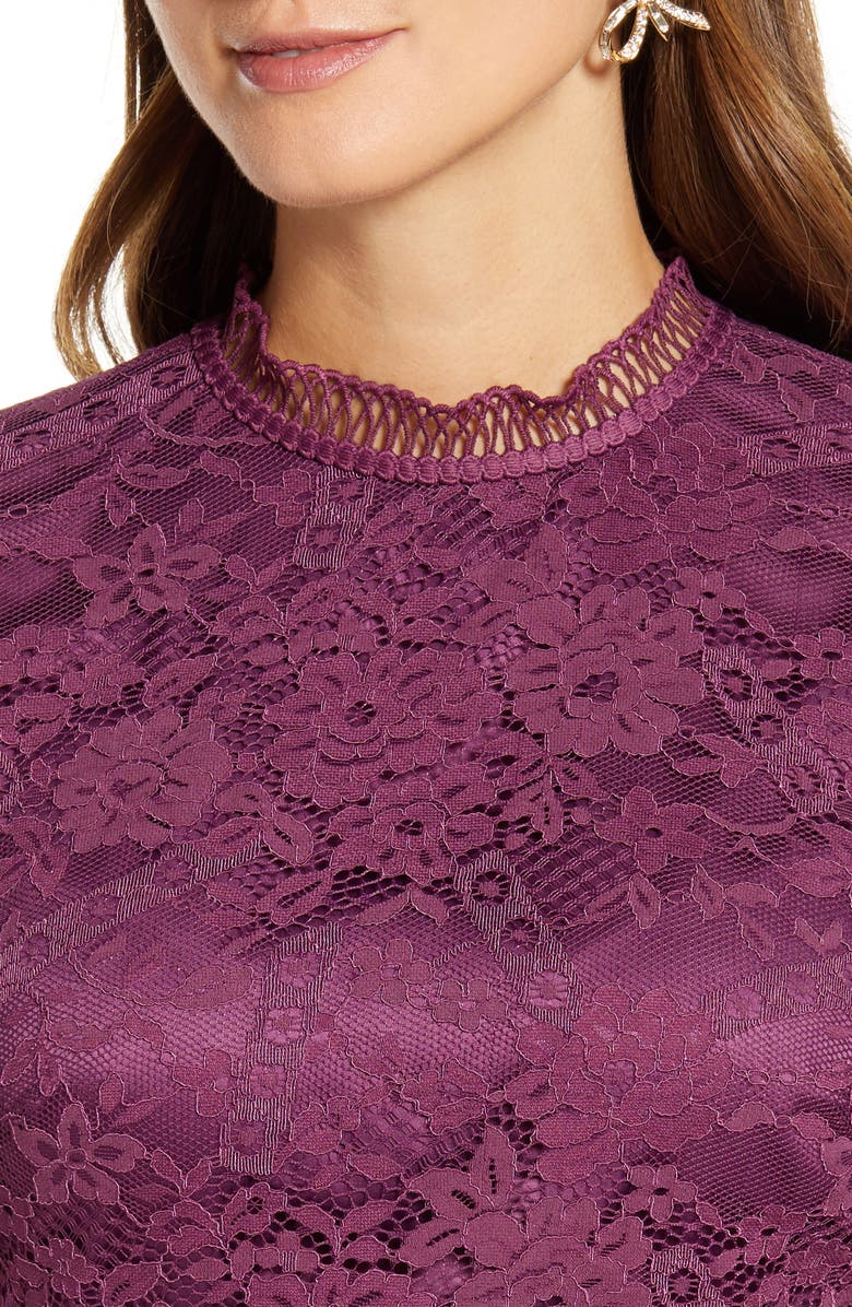 Rachel Parcell Cambridge Long Sleeve Lace Dress, Alternate, color, 