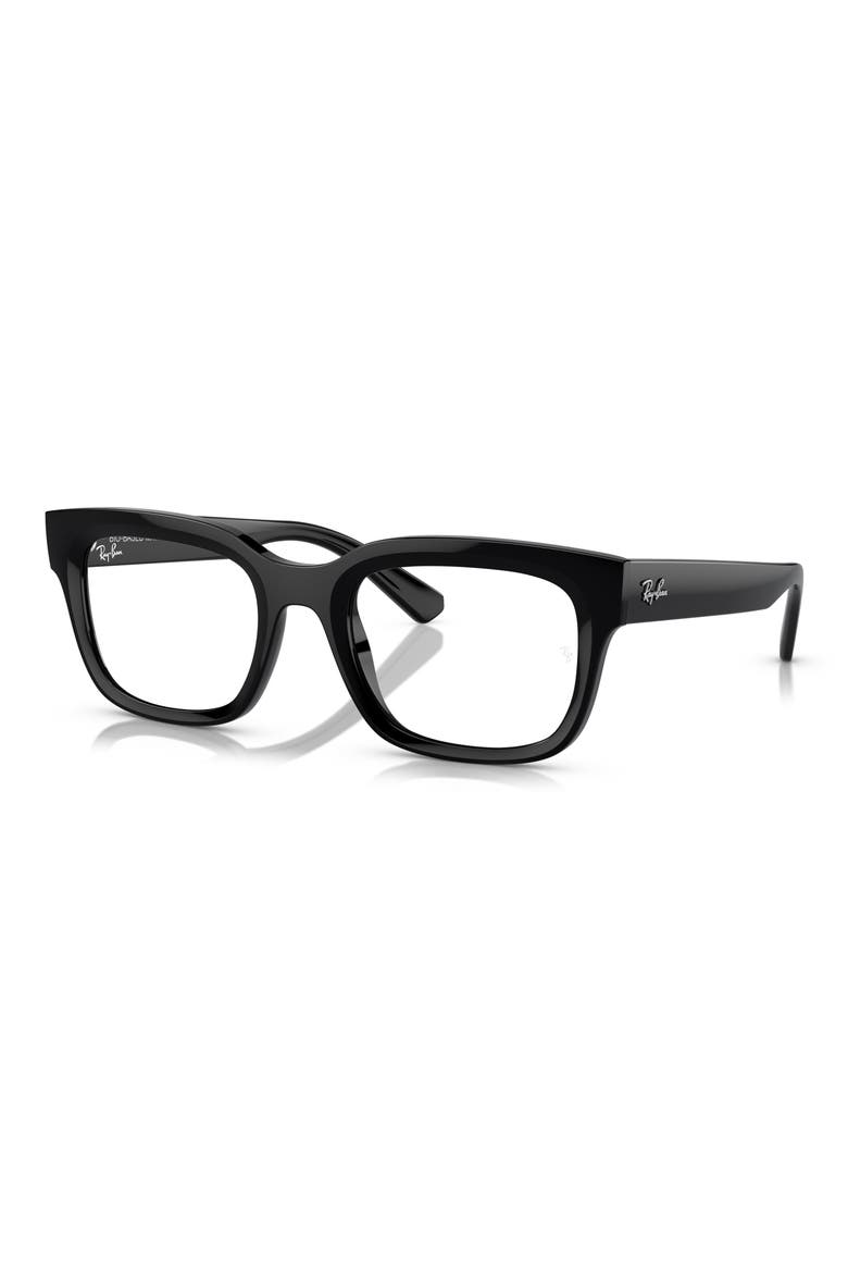 Chad 54mm Rectangular Optical Glasses, Alternate, color, BLACK