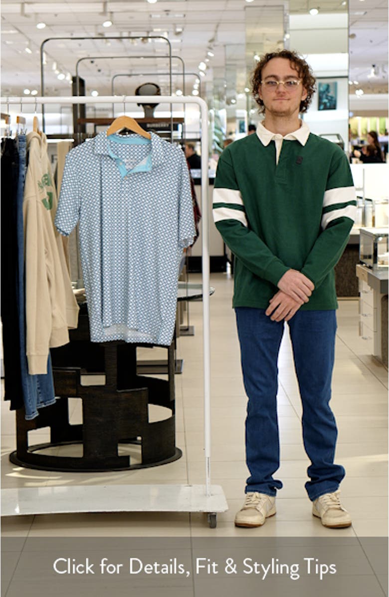 Tempo Quatrefoil Print Performance Golf Polo, sales video thumbnail