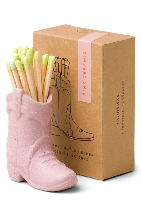 Pink Boot Match Holder