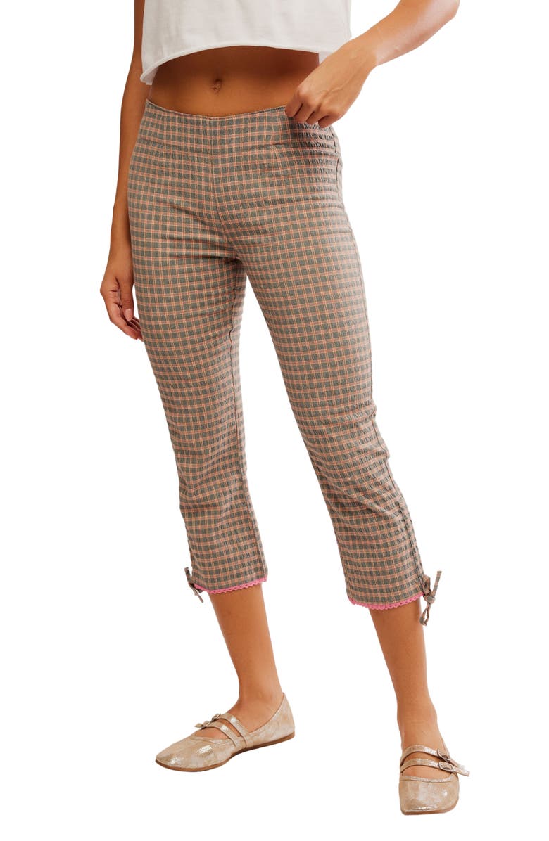 Free People Feeling Flirty Slim Capri Pants, Main, color, Grey Combo