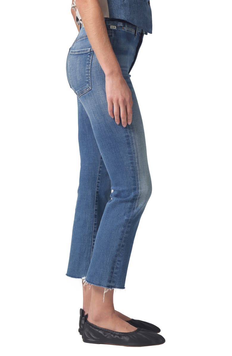 Citizens of Humanity Isola Raw Hem Crop Bootcut Trouser Jeans, Alternate, color, 