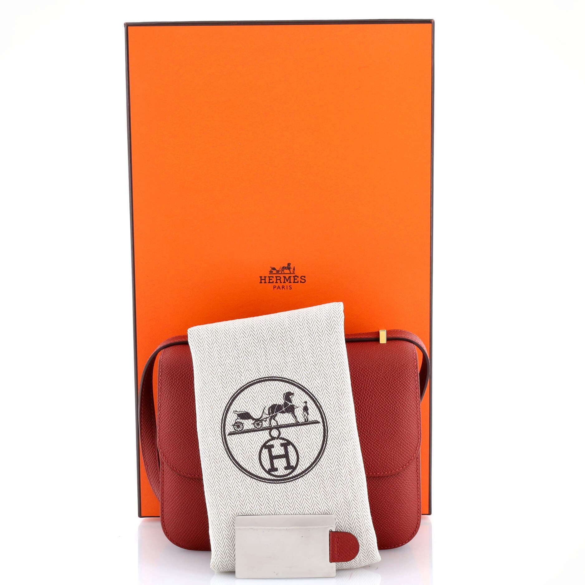 Pre-Owned Hermes Constance NM Bag Epsom 18, Alternate, color, Rouge Venetian