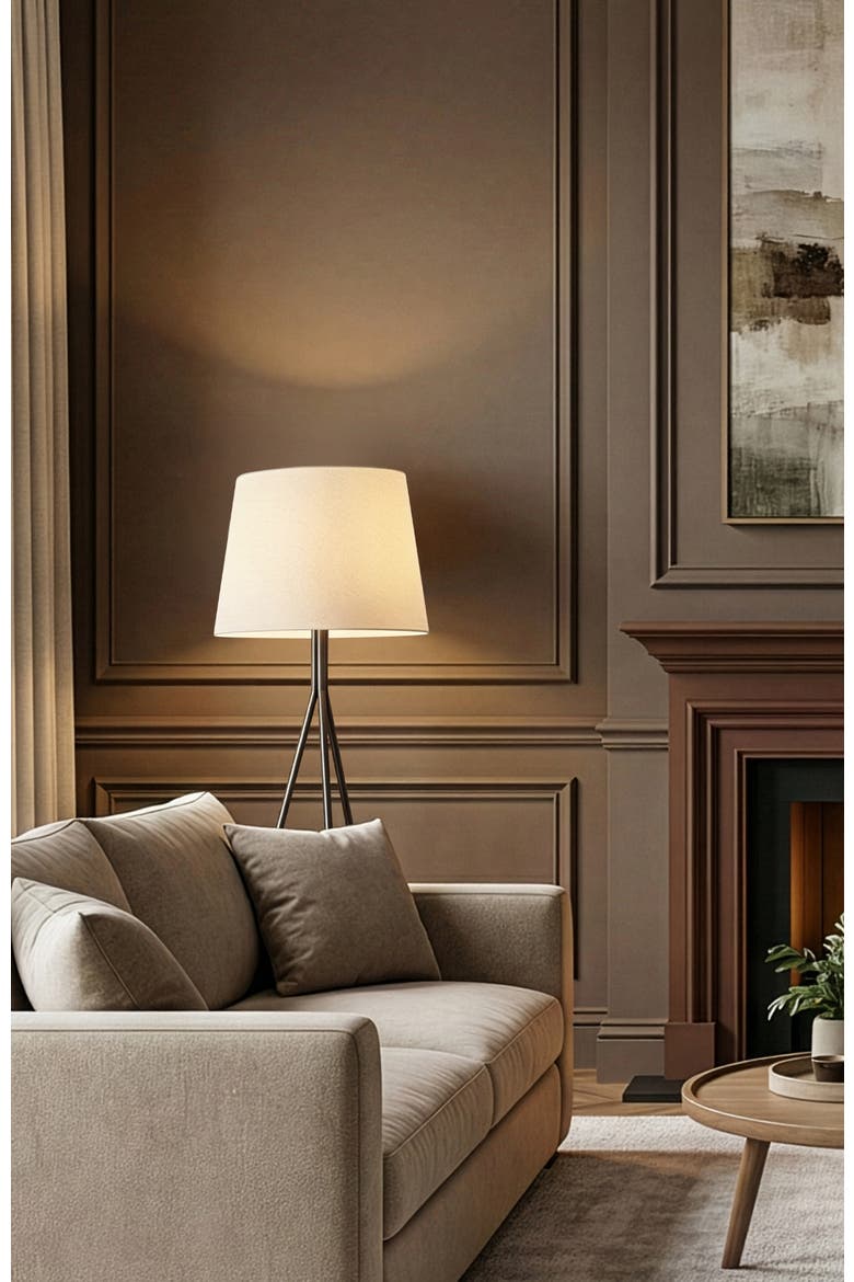 Forge 52" Black Tripod LED Floor Lamp, Alternate, color, Matte Black