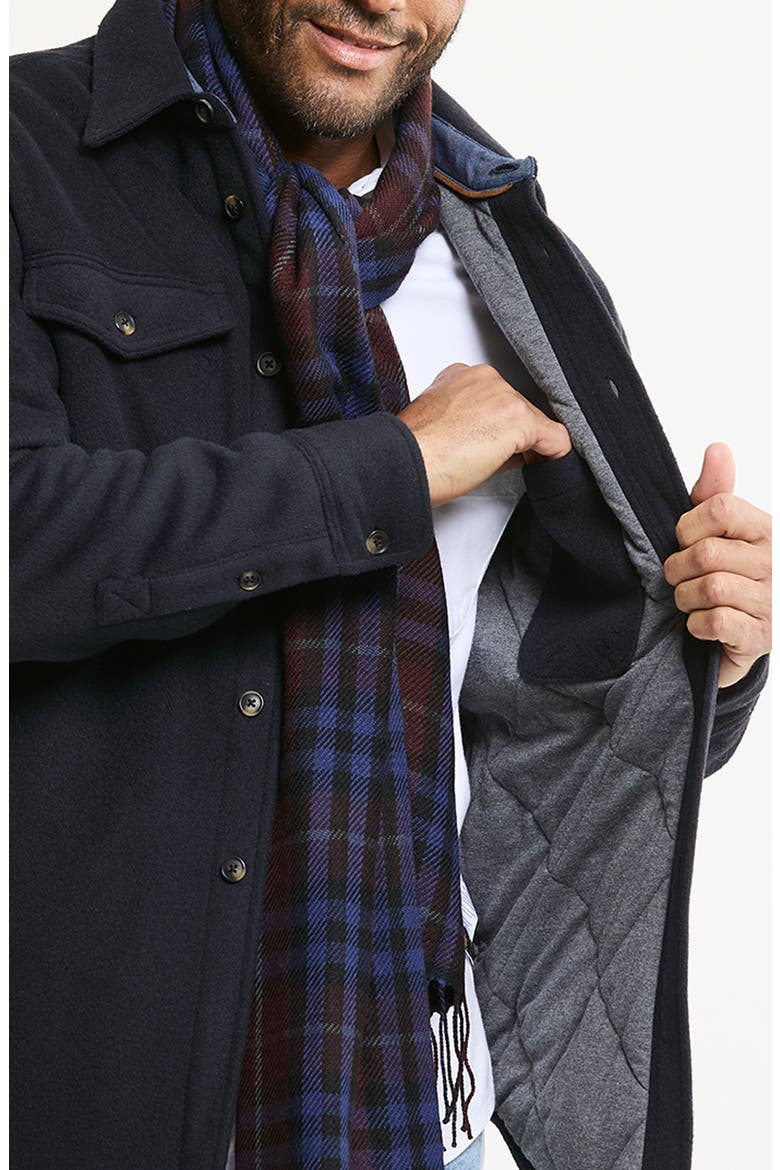 Luxe Soft Blend Quilt Lined Overshirt, Alternate, color, NAVY