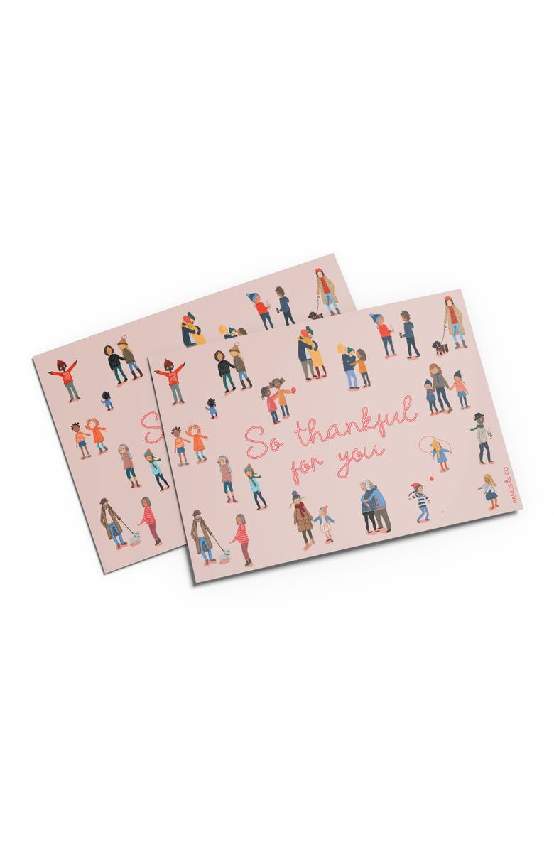 Ramus & Co Fall/Thanksgiving Postcard 20-Pack "Thankful People", Main, color, 