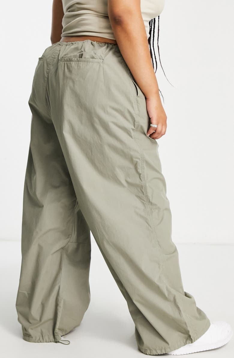 ASOS DESIGN Curve Cotton Parachute Pants, Alternate, color,