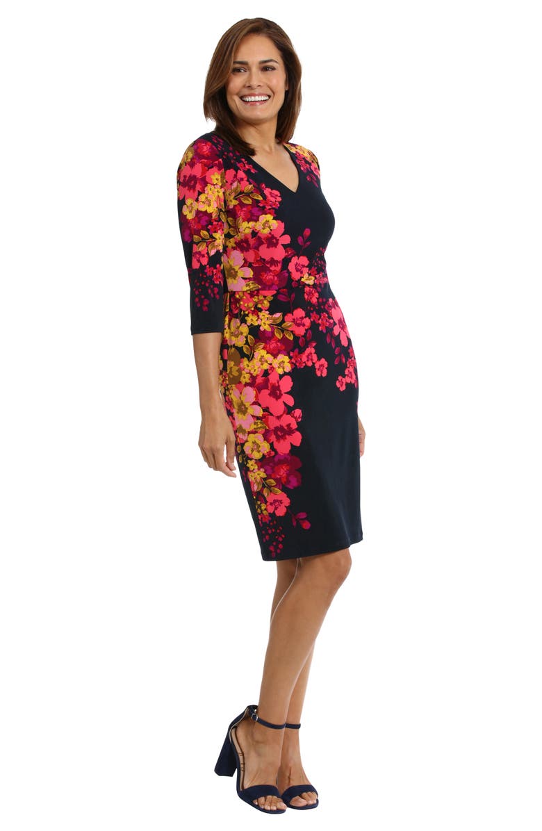 London Times Floral Sheath Dress, Alternate, color, 