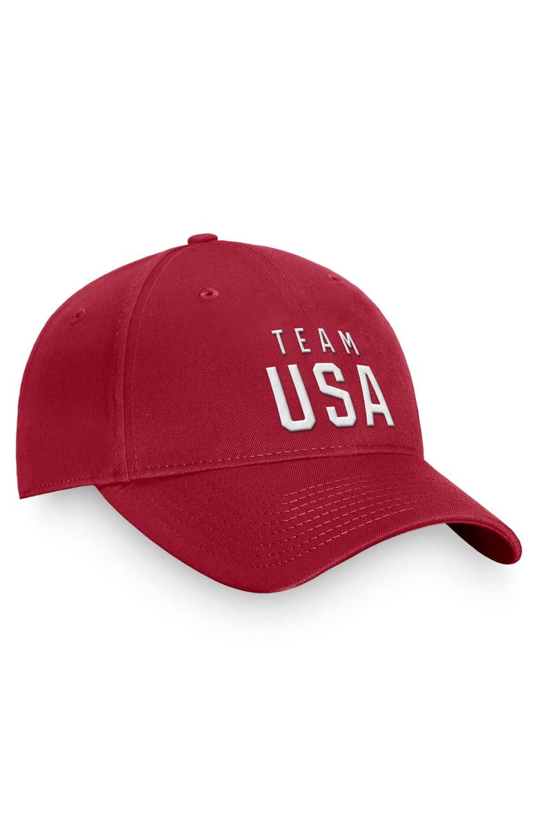 FANATICS Men's Fanatics Branded Red Team USA Adjustable Hat, Alternate, color,