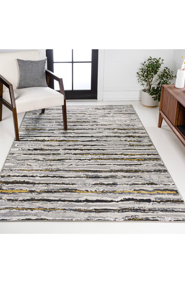 JONATHAN Y Batten Modern Stripe Area Rug, Alternate, color, Gray/Black
