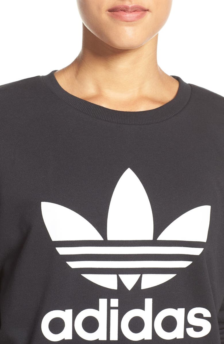 adidas Originals Trefoil Crewneck Sweatshirt, Alternate, color,