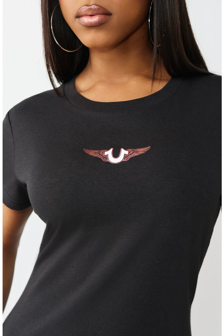 Wing Cotton Graphic T-Shirt, Alternate, color, JET BLACK