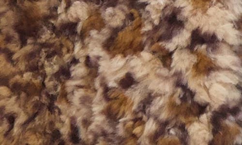 Sebby Leopard Print Crushed Faux Fur Jacket In Multi