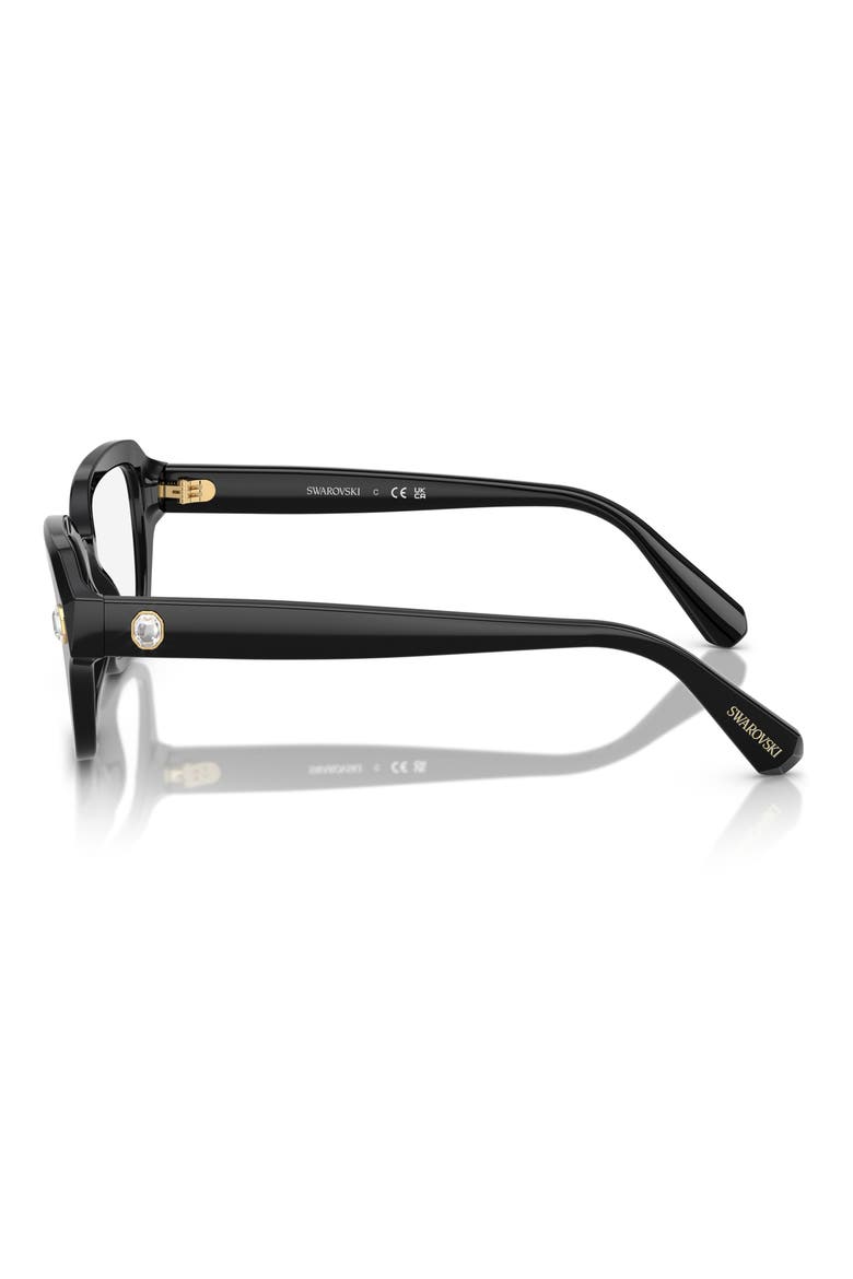 52mm Pillow Optical Glasses, Alternate, color, BLACK