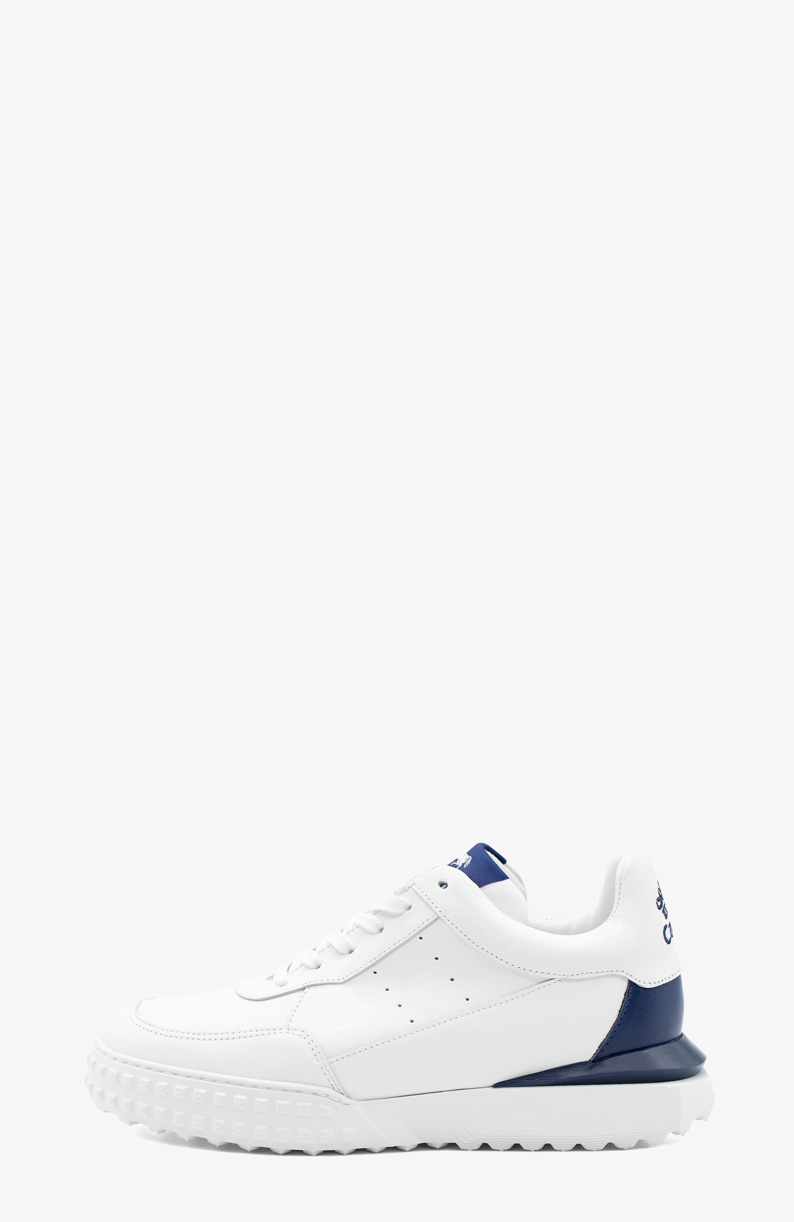 Authentic Leather Sneakers 02, Alternate, color, White / Navy