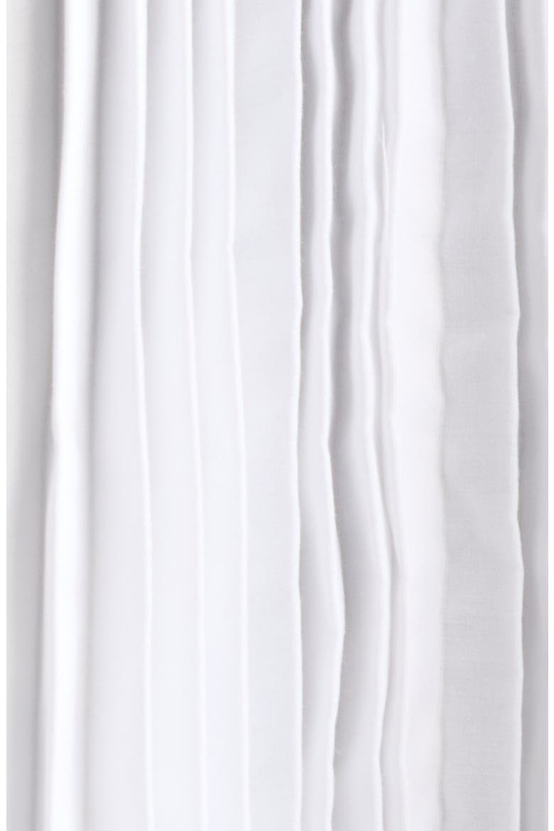 Mixed Media Pleated Poplin & Jersey Pocket T-Shirt, Alternate, color, WHITE/ WHITE