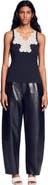 SANDRO Ribbed vest top with lace