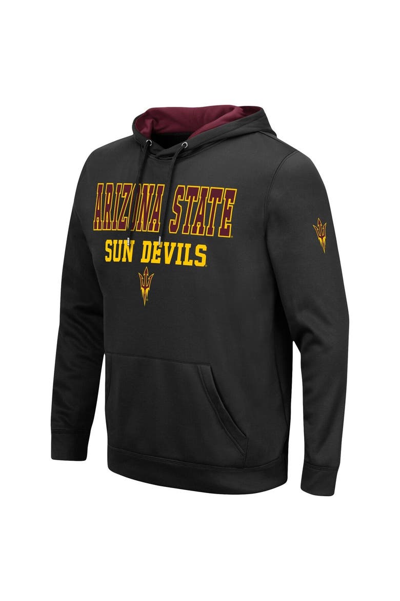 Men's Colosseum Black Arizona State Sun Devils Sunrise Pullover Hoodie, Alternate, color, Black