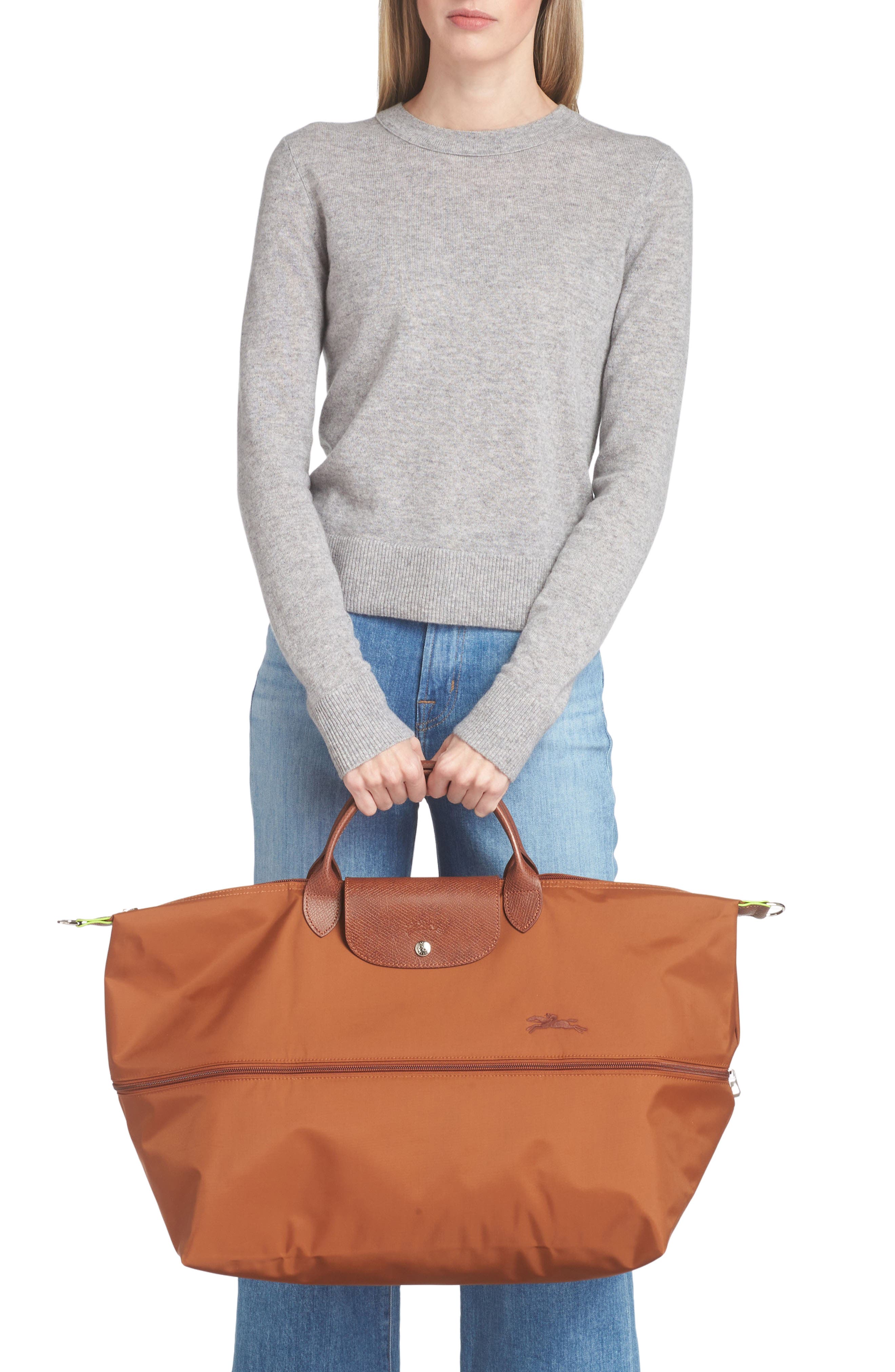 Longchamp The Pliage Expandable Duffle Bag, Alternate, color, Cognac
