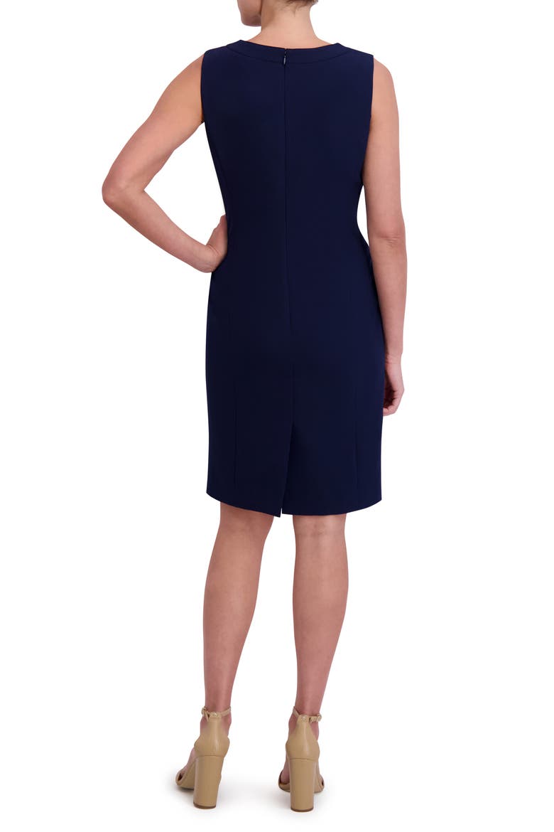 Sleeveless Stretch Sheath Dress, Alternate, color, KASPER NAVY