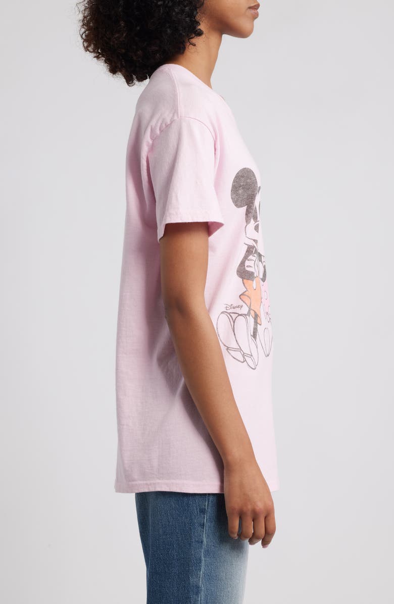 Junk Food Disney<sup>®</sup> Mickey & Minnie Cotton Graphic T-Shirt, Alternate, color, Light Pink