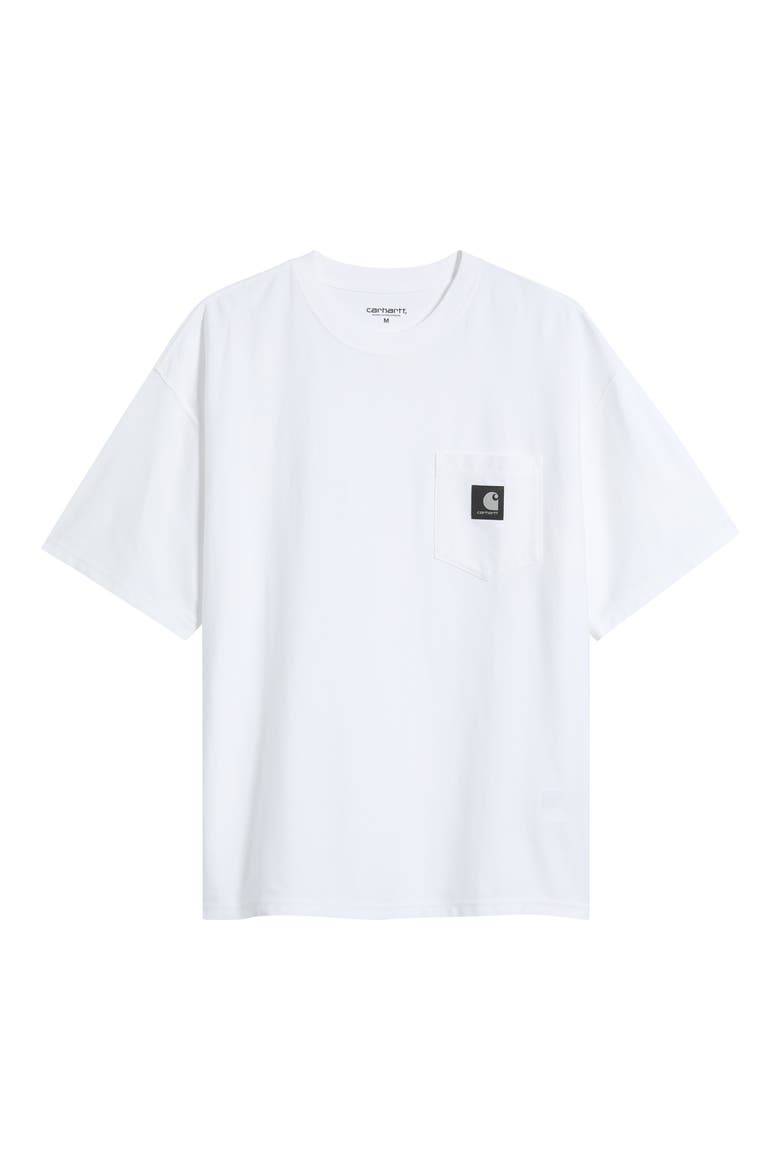 Logo Pocket Cotton T-Shirt, Main, color, WHITE