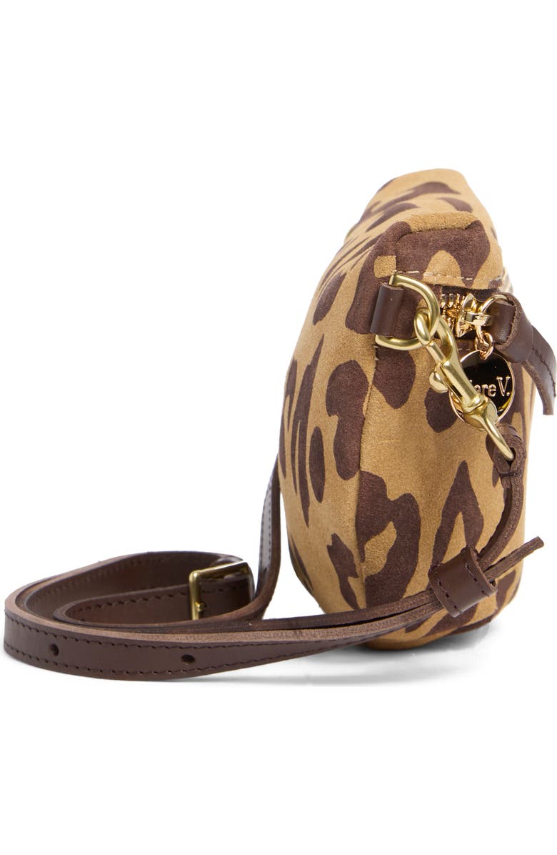 Clare V. Petite Pablo Cat Suede Belt Bag, Alternate, color, Lark/ Brown