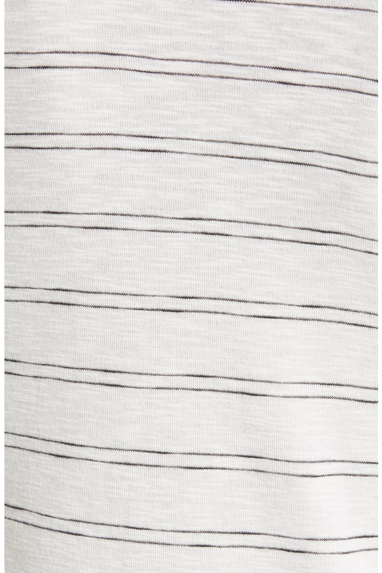 Pinstripe Long Sleeve Tee, Alternate, color, OFF WHITE/ BLACK