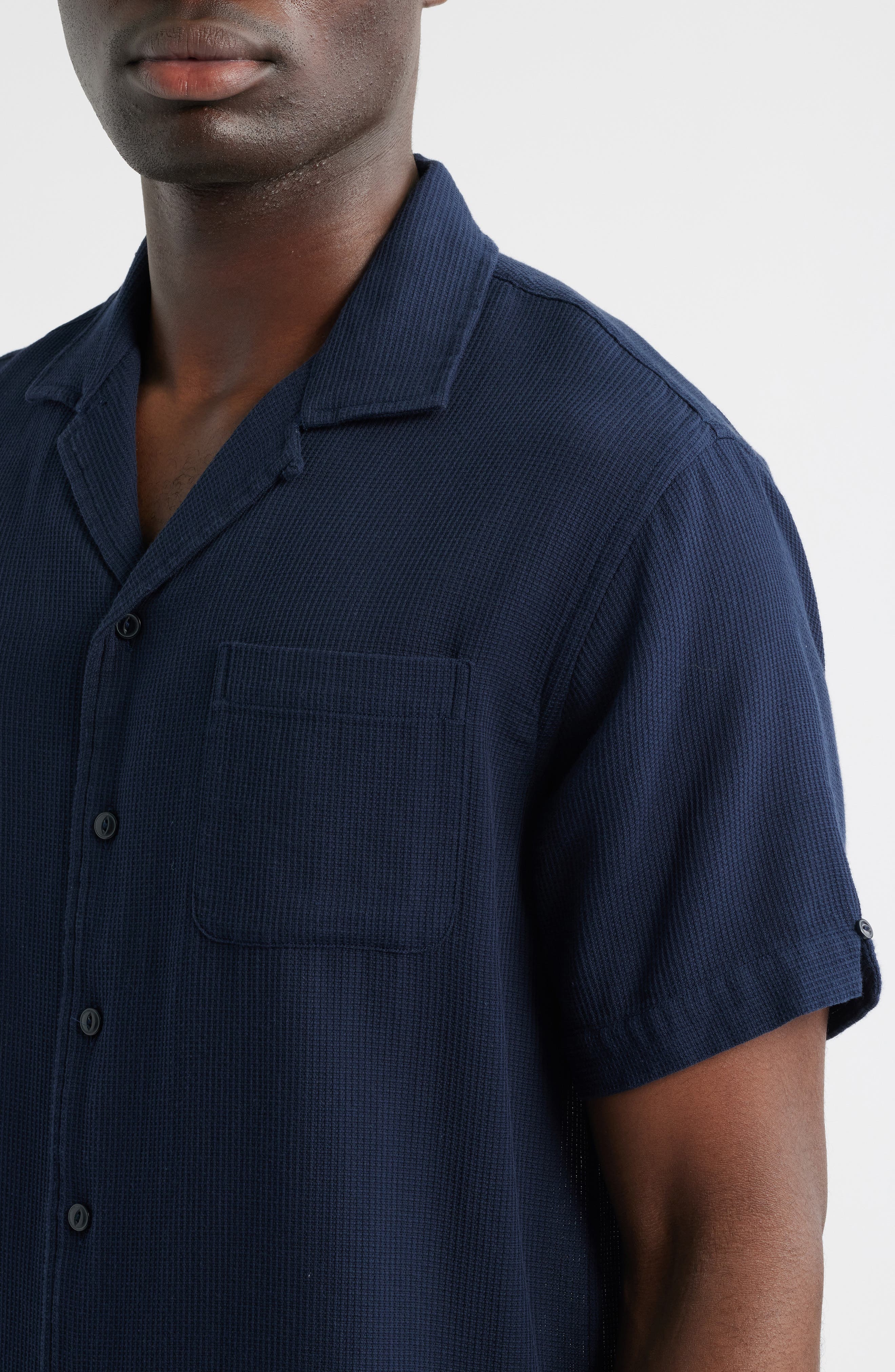 Cotton Waffle Camp Shirt - image 2