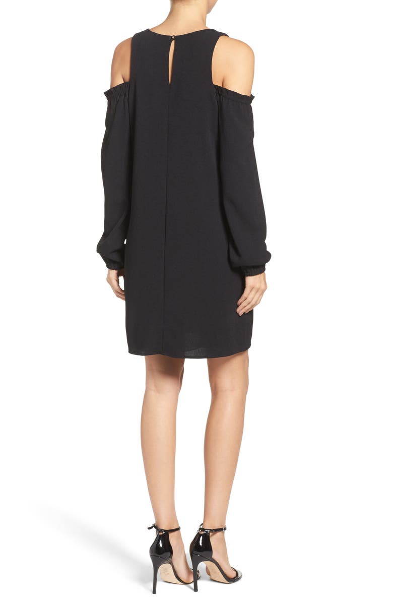 Charles Henry Cold Shoulder Shift Dress, Alternate, color, 