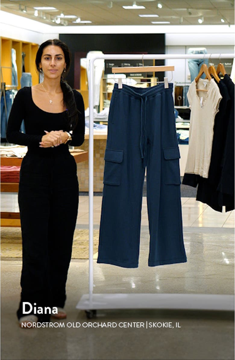 Casey Wide Leg Cargo Sweatpants, sales video thumbnail