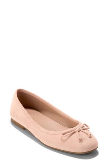 Cole Haan Yara Ballet Flat In Cameo Rose Suede
