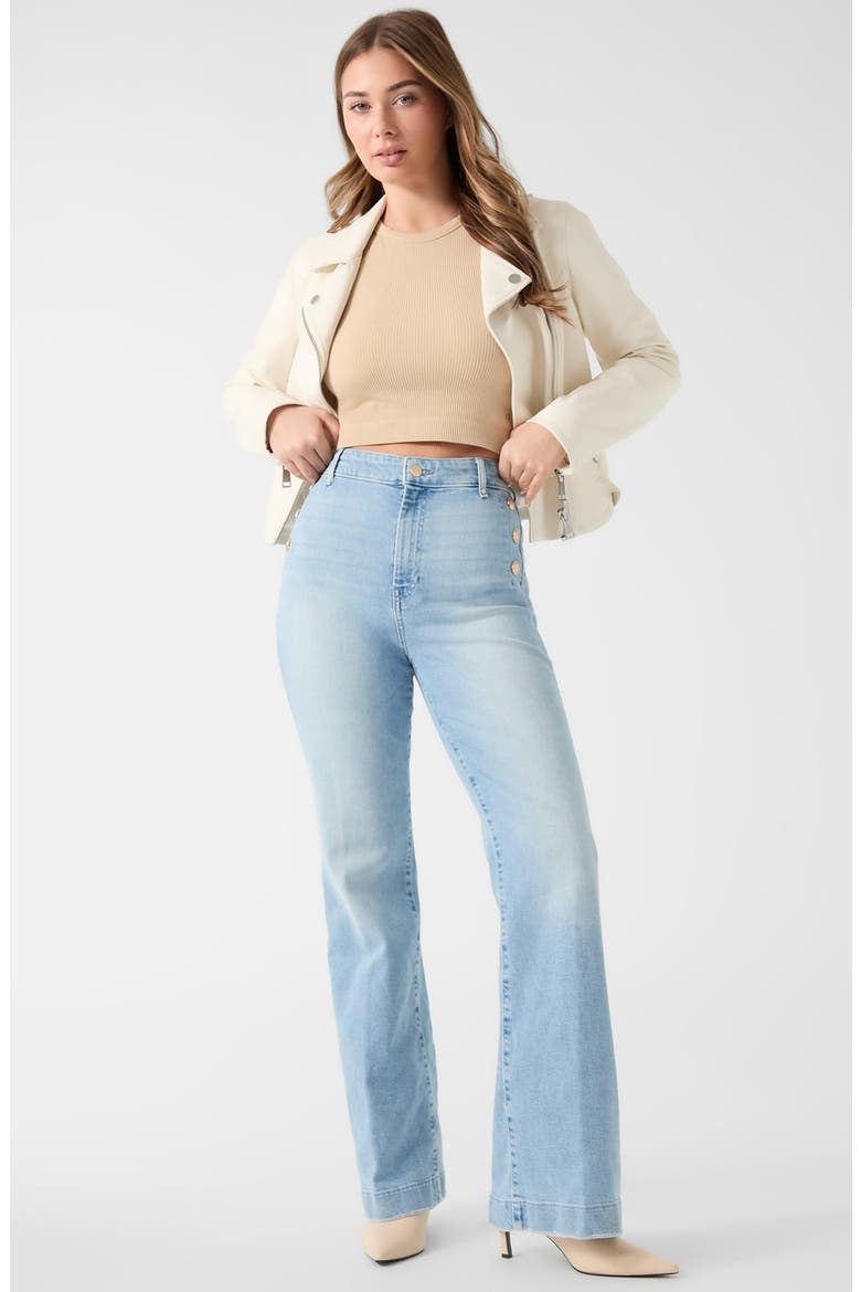 New Faye High Waist Wide Leg Jeans, Alternate, color, BLUE