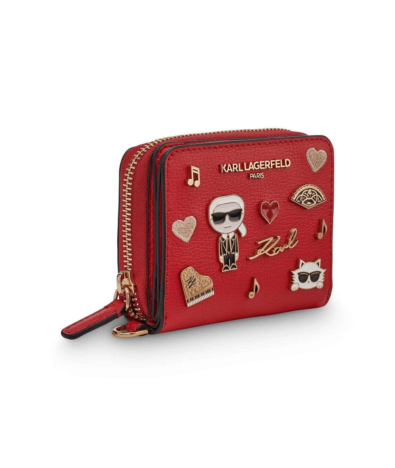 Jaqueline Small Wallet with Cate Pins, Alternate, color, Admiral Red