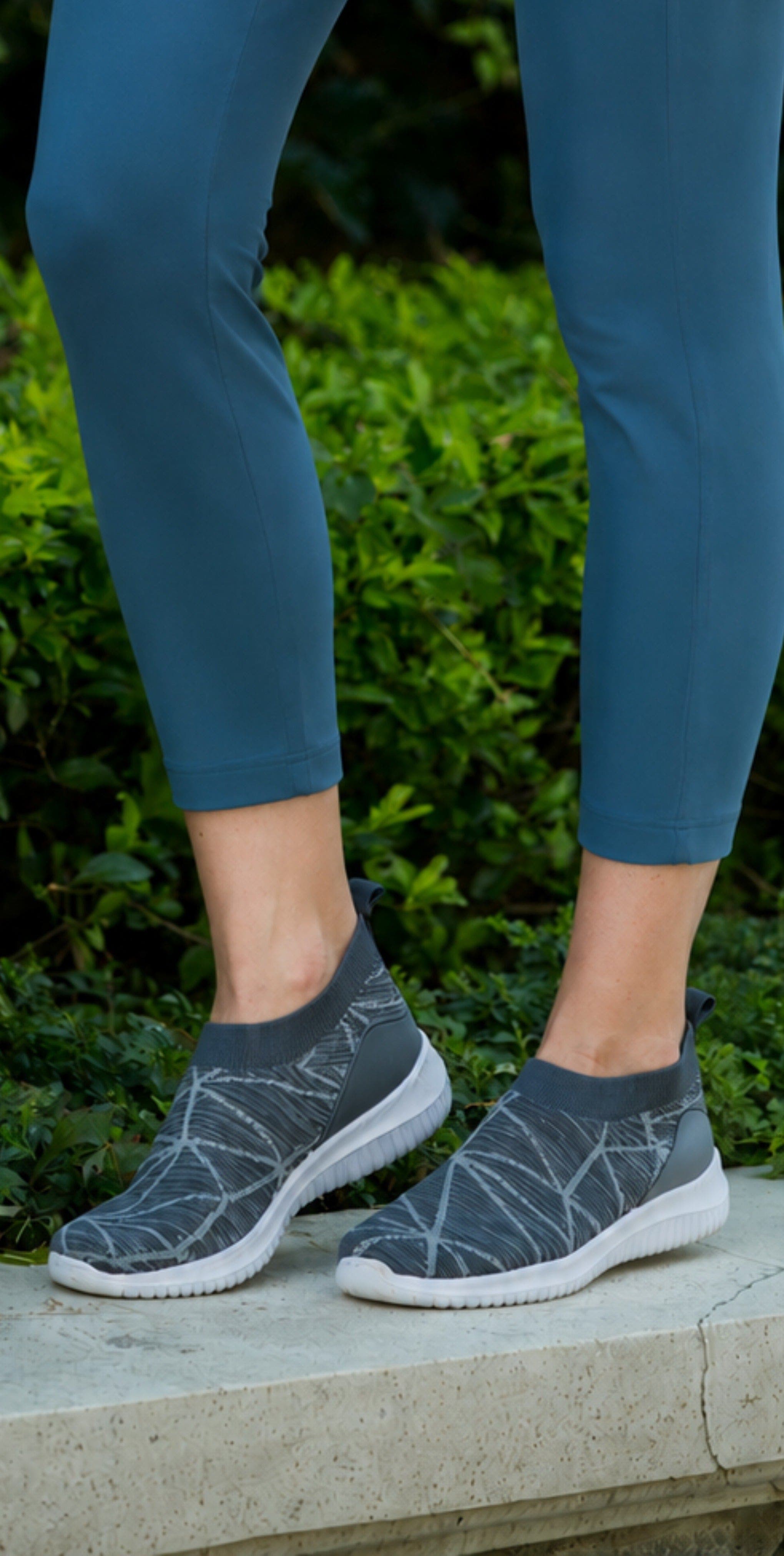 Lightweight Slip-On Knit Sneakers with Breathable Mesh Upper, Alternate, color, Gray