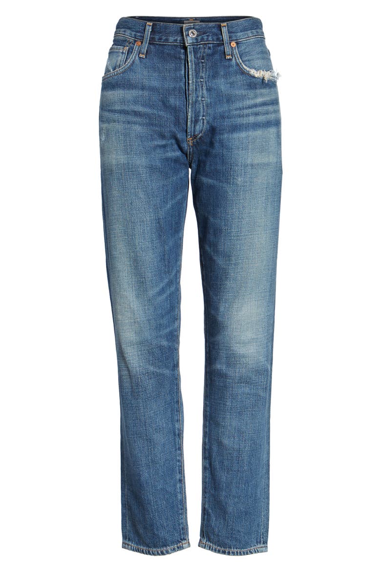 Liya High Waist Slim Boyfriend Jeans, Main, color, FADE OUT