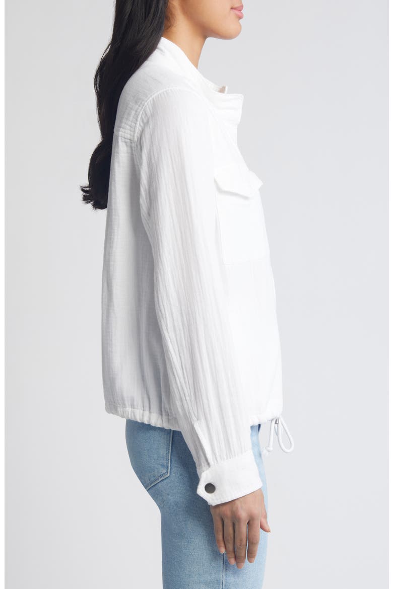 Cotton Gauze Utility Jacket, Alternate, color, WHITE