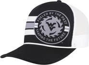LEGACY ATHLETIC Men's Legacy Athletic  Black West Virginia Mountaineers Built on Bravery Running Circle Trucker Adjustable Hat