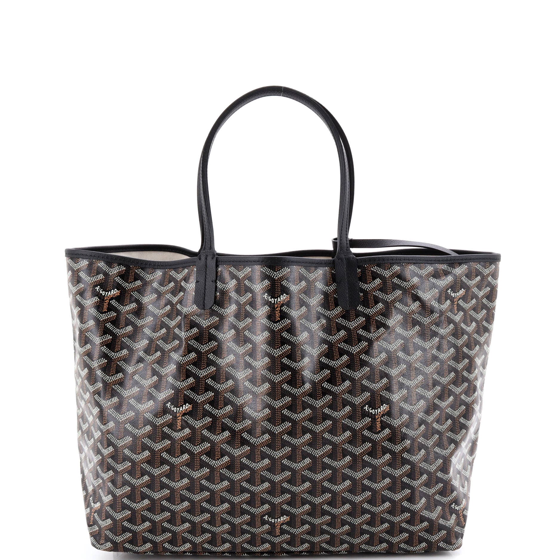 Pre-Owned Goyard Saint Louis Tote Coated Canvas PM, Main, color, Black