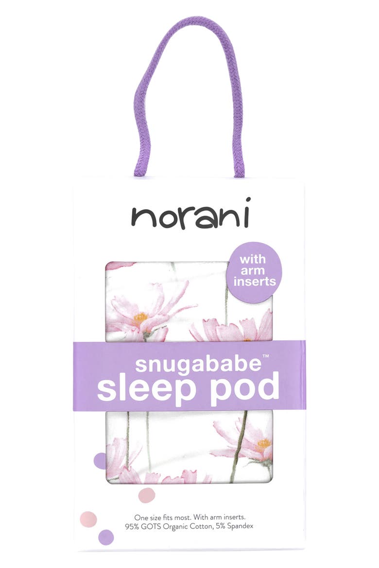 Organic Snugababe Swaddle Sleep Pod with Arm Inserts, Alternate, color, PINK/ GREEN