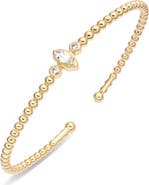 EYE CANDY LOS ANGELES Sophia 14k Gold Plated Crystal Beaded Cuff Bracelet