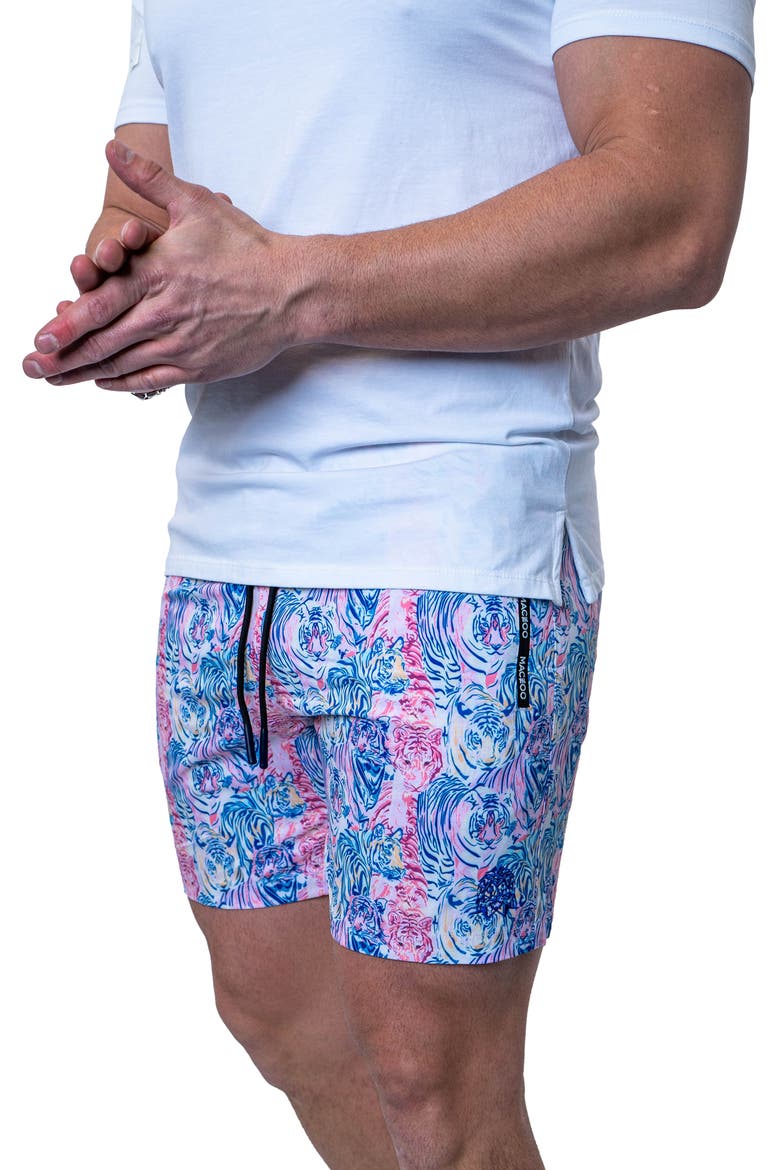 Swim Lion Fadedtigers Navyblue Swim Trunks, Alternate, color, BLUE