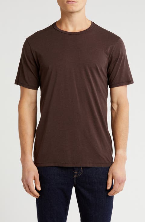 Crewneck Cotton Blend T-Shirt