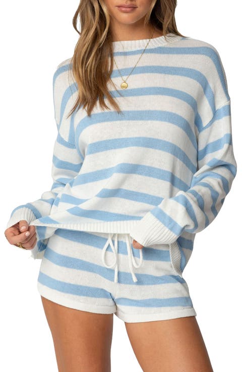 Amaris Stripe Oversize Cotton Sweater